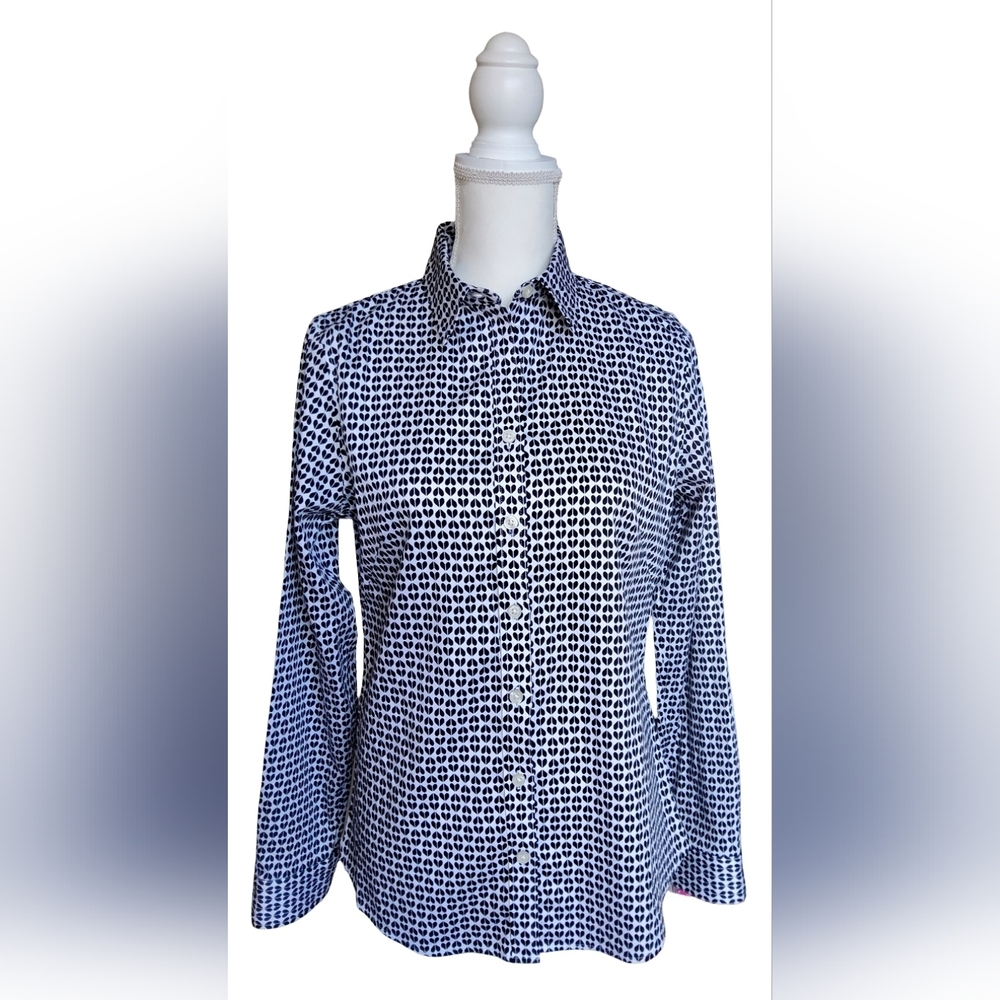 Banana Republic Monochrome Geometric Button-Down Shirt